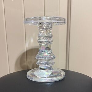 Iridescent Glass Candle Holder
